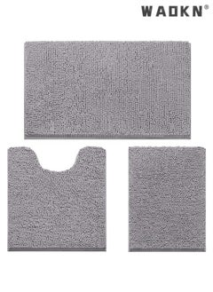 3-Piece Door Mats & Shower Mat Combo - Ultra-Soft, Non-Slip, & Super Absorbent Plush for Enhanced Safety & Comfort in Your Tub & Beyond - Extra Long for Enhanced Coverage & Style - pzsku/ZBAE90BF429EF3F23E75AZ/45/_/1726911419/535563da-93c1-4b13-8d73-21940222e052