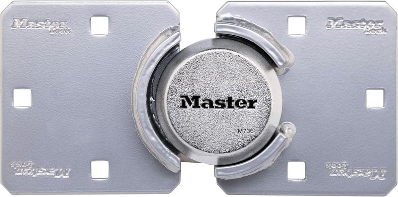Master Lock M736XKADCCSEN Heavy Duty Hidden Shackle Lock with Hasp - Silver - Image 1