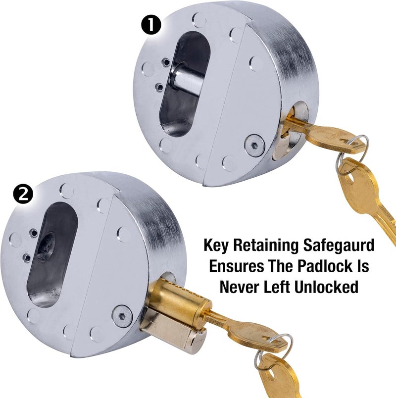 Master Lock M736XKADCCSEN Heavy Duty Hidden Shackle Lock with Hasp - Silver - Image 5