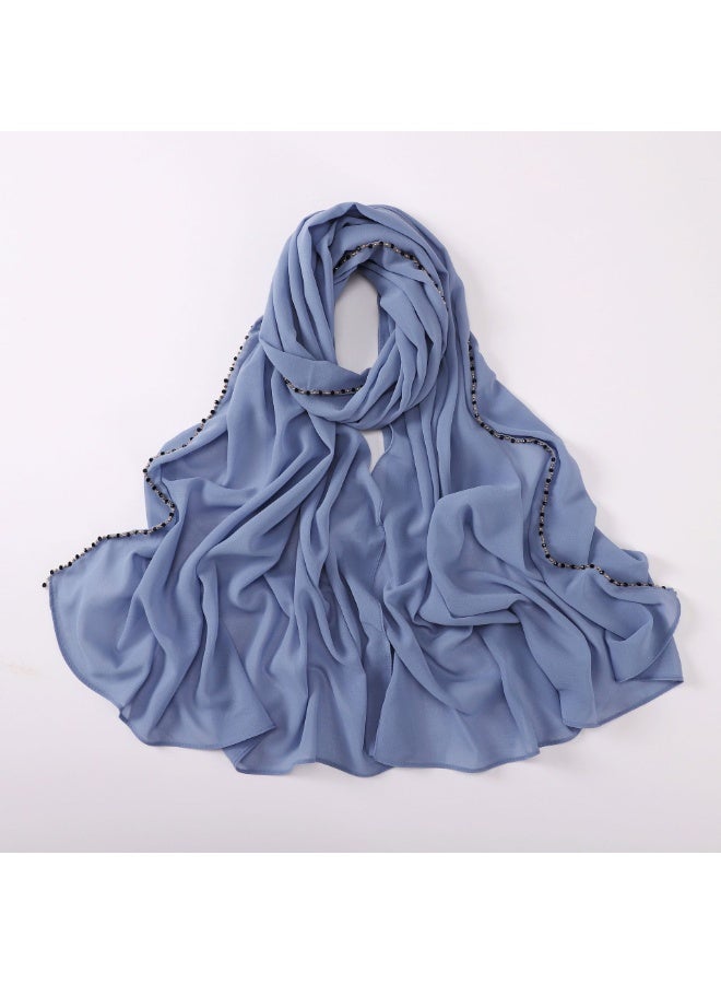 Nariele New Crystal Pearl Chiffon Headscarf - Image 1