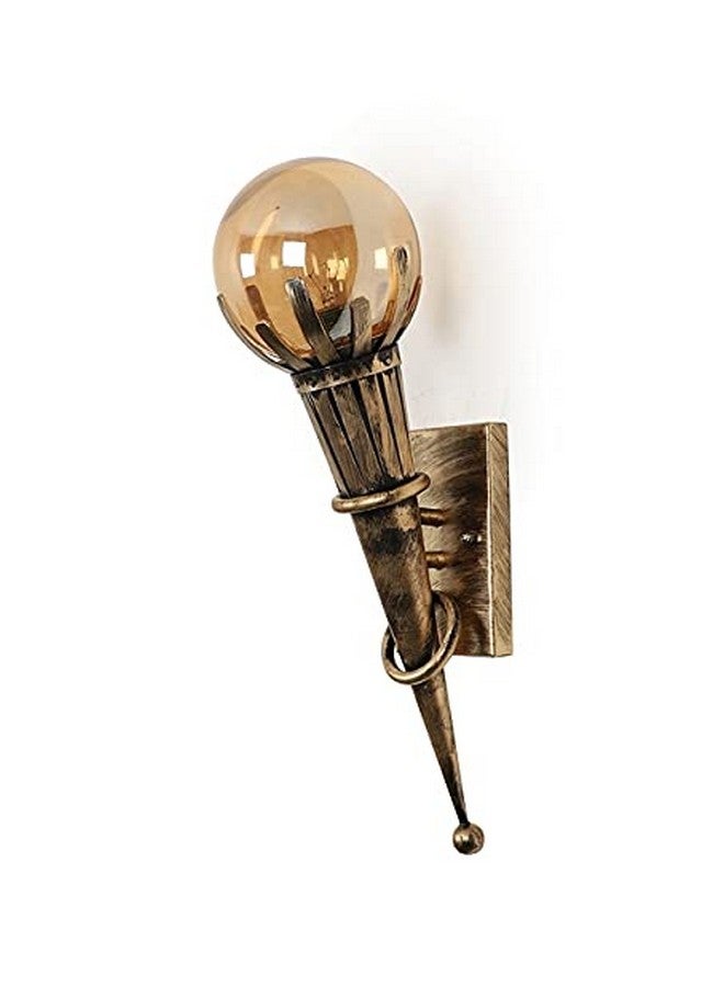 kinis Wall Light/Wall Lamp to Décor Home/Living Room/Bedroom/Office/Dining/Cafe/Restaurants, Mashal Luster Globe, Golden Antique (Pack of 1, Without Bulb) - Image 4
