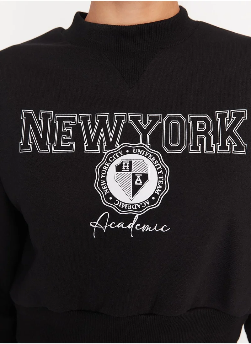 trendyol Graphic Knitted Sweatshirt