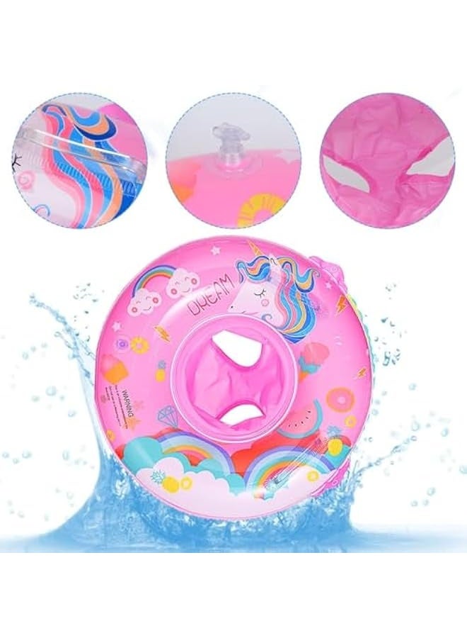 Generic Baby Swimming Ring, Unicorn Float Swimming Inflatable Ring Helps Baby Learn to Swim and Kick for Kids the Age Of 3-72 Months（Pink）  - Image 2