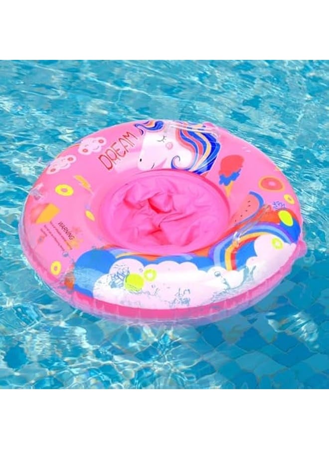Generic Baby Swimming Ring, Unicorn Float Swimming Inflatable Ring Helps Baby Learn to Swim and Kick for Kids the Age Of 3-72 Months（Pink）  - Image 4