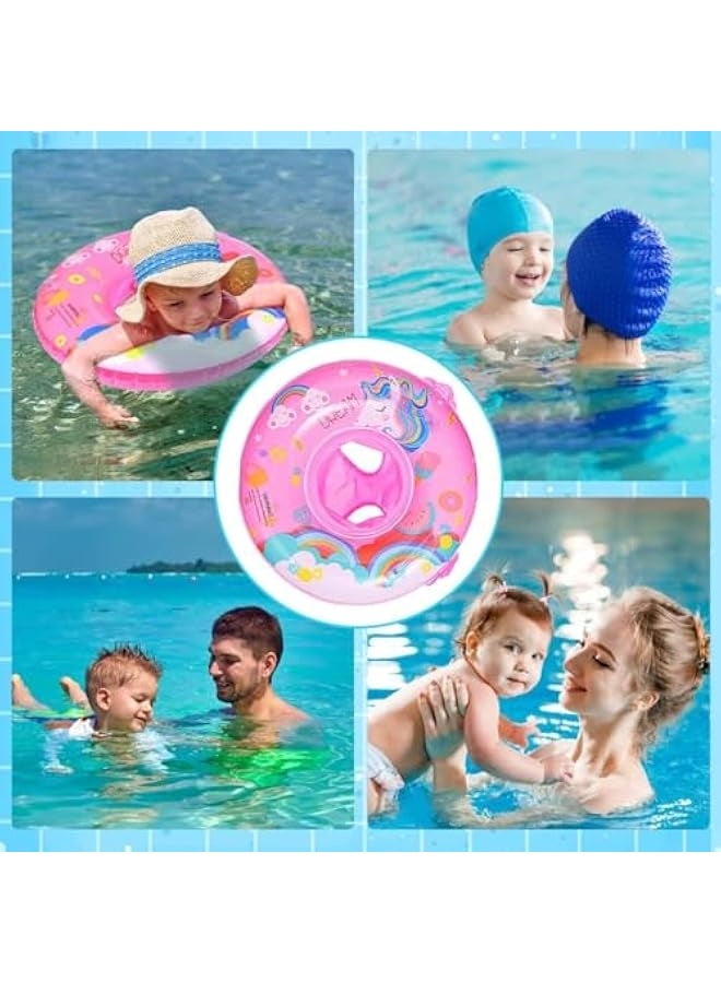 Generic Baby Swimming Ring, Unicorn Float Swimming Inflatable Ring Helps Baby Learn to Swim and Kick for Kids the Age Of 3-72 Months（Pink）  - Image 5