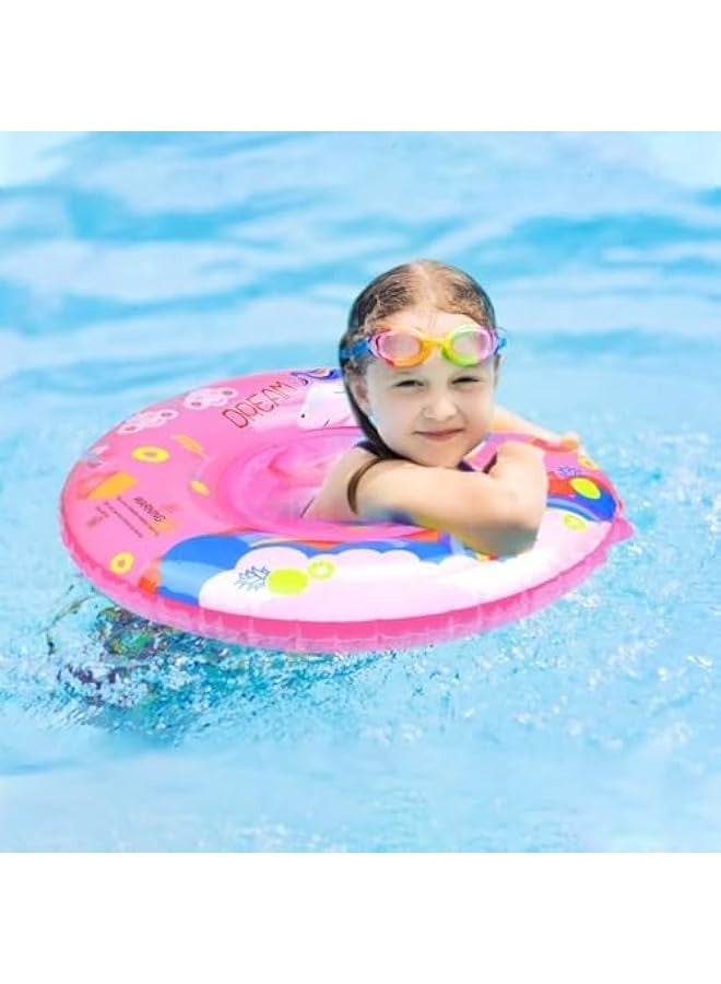 Generic Baby Swimming Ring, Unicorn Float Swimming Inflatable Ring Helps Baby Learn to Swim and Kick for Kids the Age Of 3-72 Months（Pink）  - Image 3