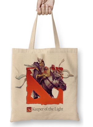 Baskı Dükkanı Print Shop Keeper Of The Light Dota 2 Tote Bag Long Handle 