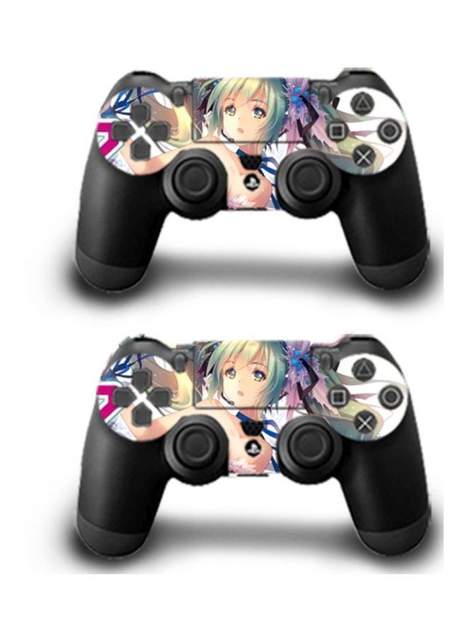 3-Piece Anime Girl Printed Console And Controller Sticker Set For PlayStation 4 Pro - Image 3