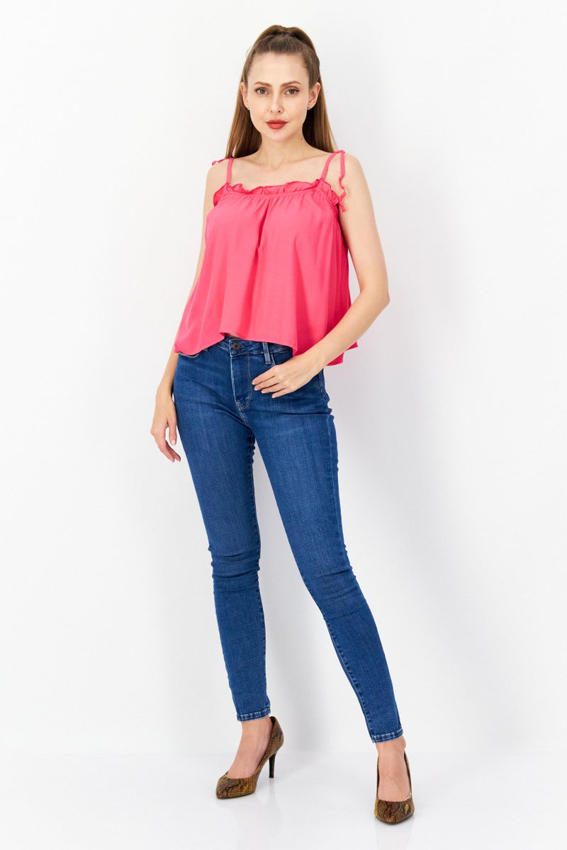 Pepe Jeans جينز دنيم ضيق للنساء، مغسول، أزرق - Image 4