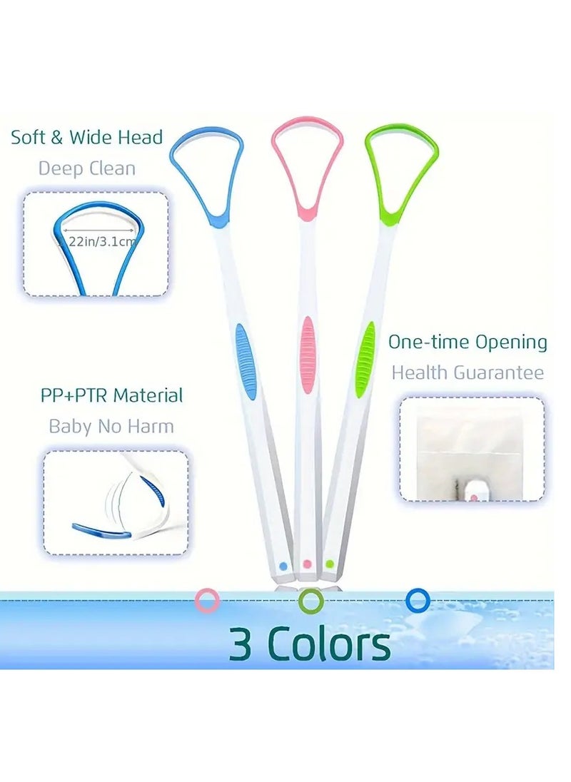 Rozino 4pcs Unscented Tongue Scrapers for Fresh BreathTongue Cleaning Tools  - Image 5