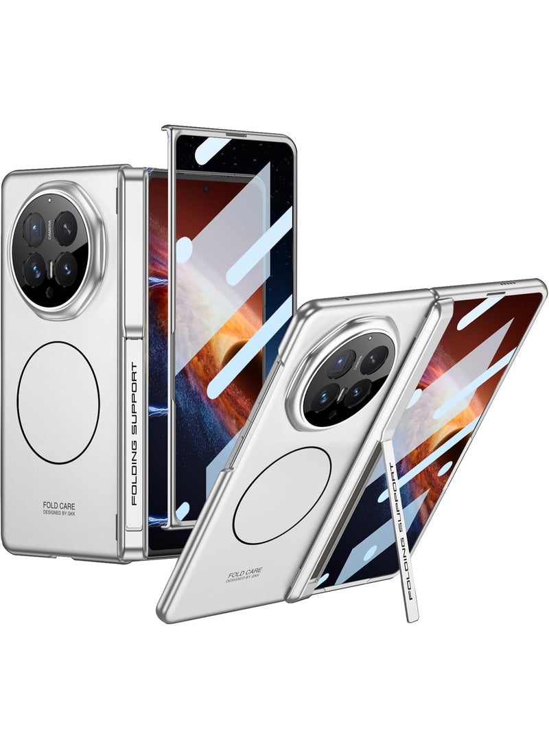 جراب لهاتف Honor Magic V6 مزود بغشاء حماية عالي الدقة، ومفصل مغناطيسي، وغطاء كامل للهاتف، وحلقة مغناطيسية مدمجة، وشحن لاسلكي، وجراب قابل للطي لهاتف Honor Magic V6 - Image 1