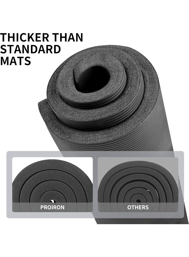 PROIRON PROIRON Yoga Mat Thick15mm Non-Slip Exercise Mat Fitness Mat All-Purpose High Density NBR - Image 2