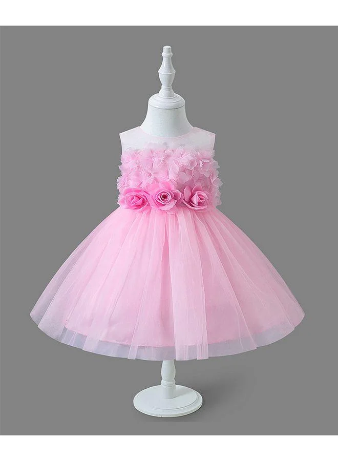 Mark & Mia Mark & Mia Floral Embellished Party Dress - Pink