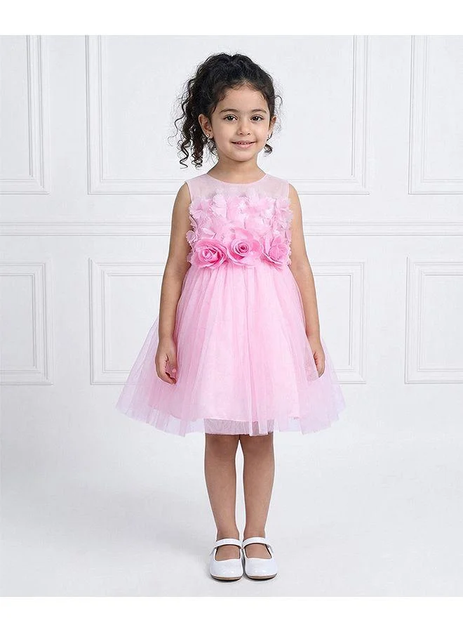 Mark & Mia Mark & Mia Floral Embellished Party Dress - Pink