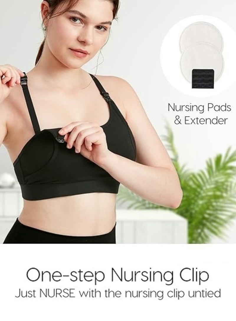 Lupantte سروال مضخة يدوي حر، حمالة صدر مضخة الثدي، قابلة للتعديل لحمل مضخات الثدي، حمالة صدر للضخ والرضاعة في واحد - Image 3