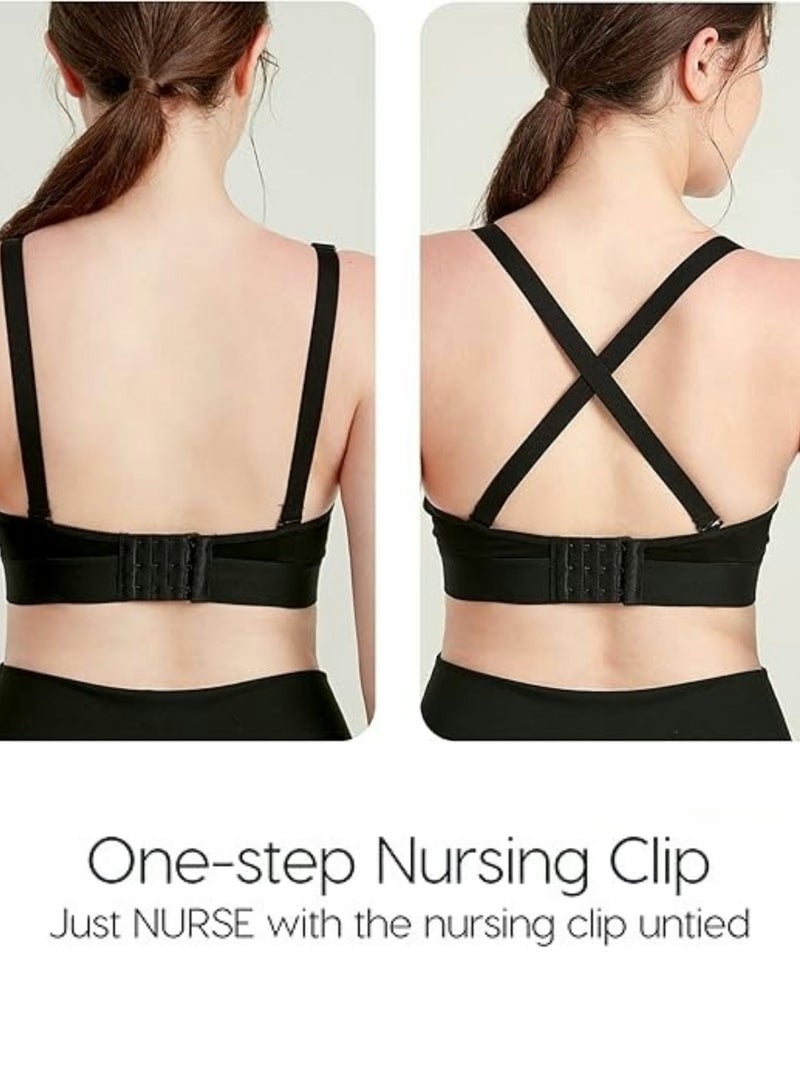 Lupantte سروال مضخة يدوي حر، حمالة صدر مضخة الثدي، قابلة للتعديل لحمل مضخات الثدي، حمالة صدر للضخ والرضاعة في واحد - Image 5