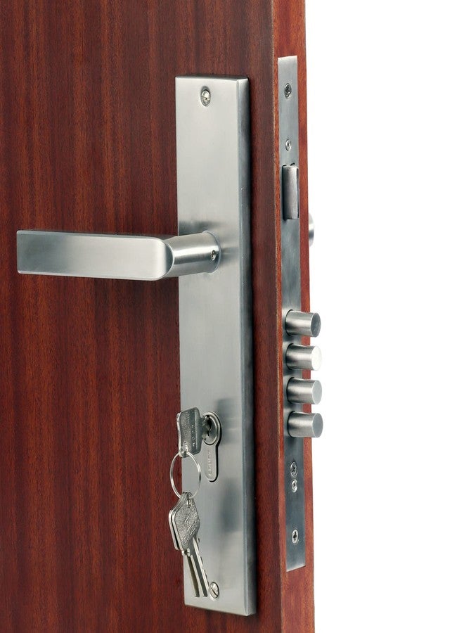Crust Acost Premium 10" Plate Mortise Door Lock Handle Set/Mortise Lock with Brass Lock Body and One Side Key 60mm Brass Cylinder Set with 3 Brass Computer Keys - Image 4