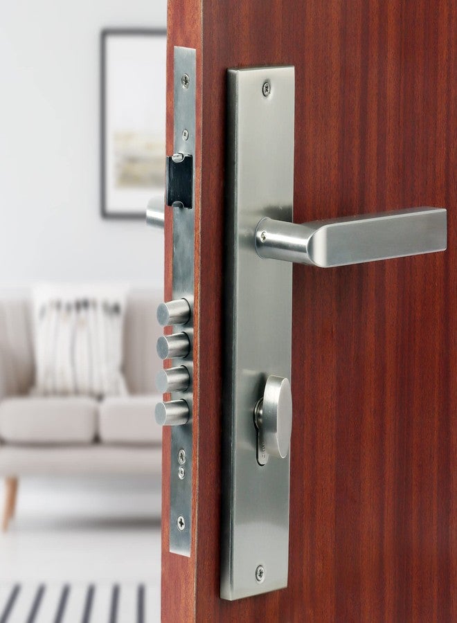 Crust Acost Premium 10" Plate Mortise Door Lock Handle Set/Mortise Lock with Brass Lock Body and One Side Key 60mm Brass Cylinder Set with 3 Brass Computer Keys - Image 2