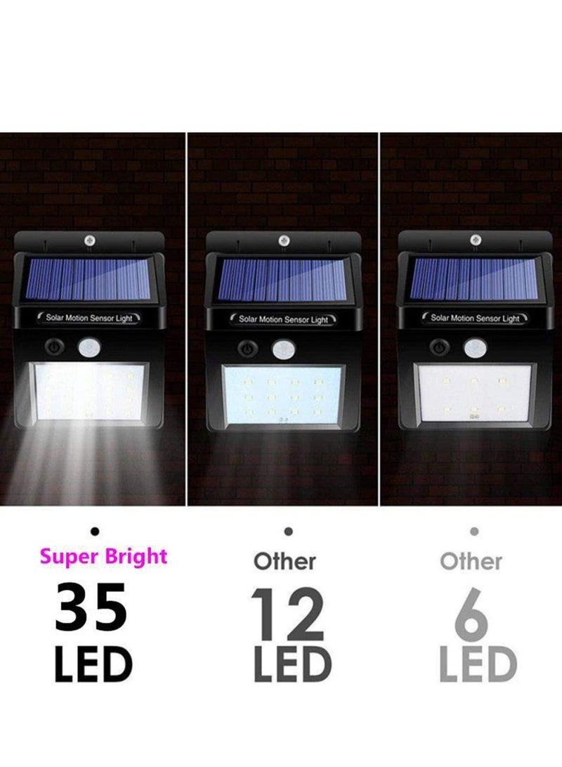 【4 pack】 35 LED Solar Lights Outdoor Waterproof Solar Motion Sensor Light Wireless Lights Outside Wall Lamp for Driveway Patio Garden Path  - Image 4