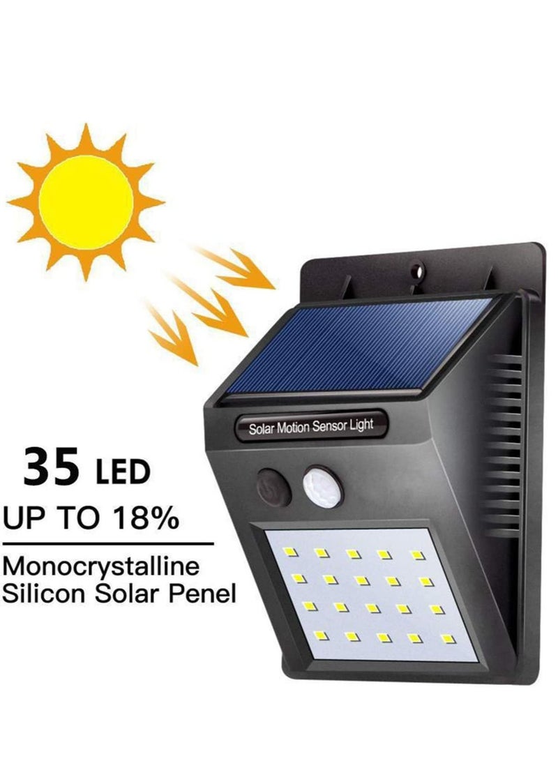 【4 pack】 35 LED Solar Lights Outdoor Waterproof Solar Motion Sensor Light Wireless Lights Outside Wall Lamp for Driveway Patio Garden Path  - Image 2