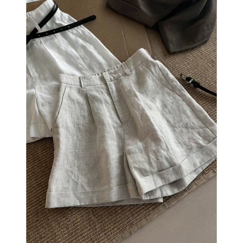 شورت كتاني نسائي عتيق فضفاض - Image 1