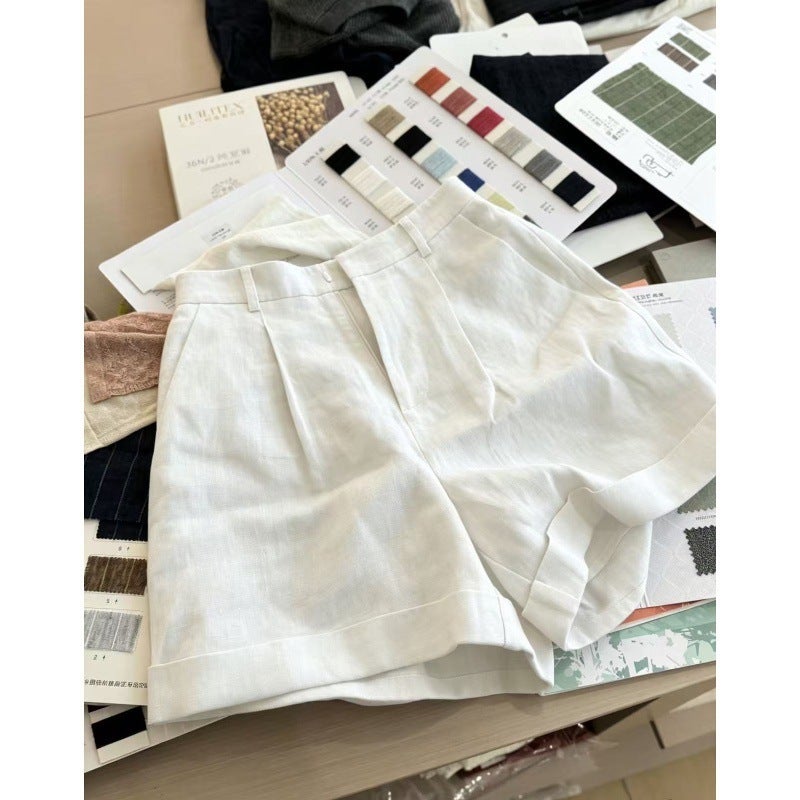 شورت كتاني نسائي عتيق فضفاض - Image 4