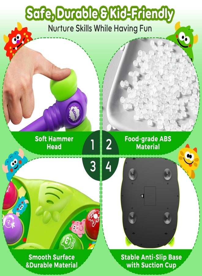 Noltola Whack Mole Game for Kids, Idea Gift for 3-12 Year Old Boys and Girls, Interactive Pounding Toy with 2 Hammers, Lights & Sounds, 3 Game Modes Educational Toy for 3 4 5 6+ Year Old Boys- Green - Image 3