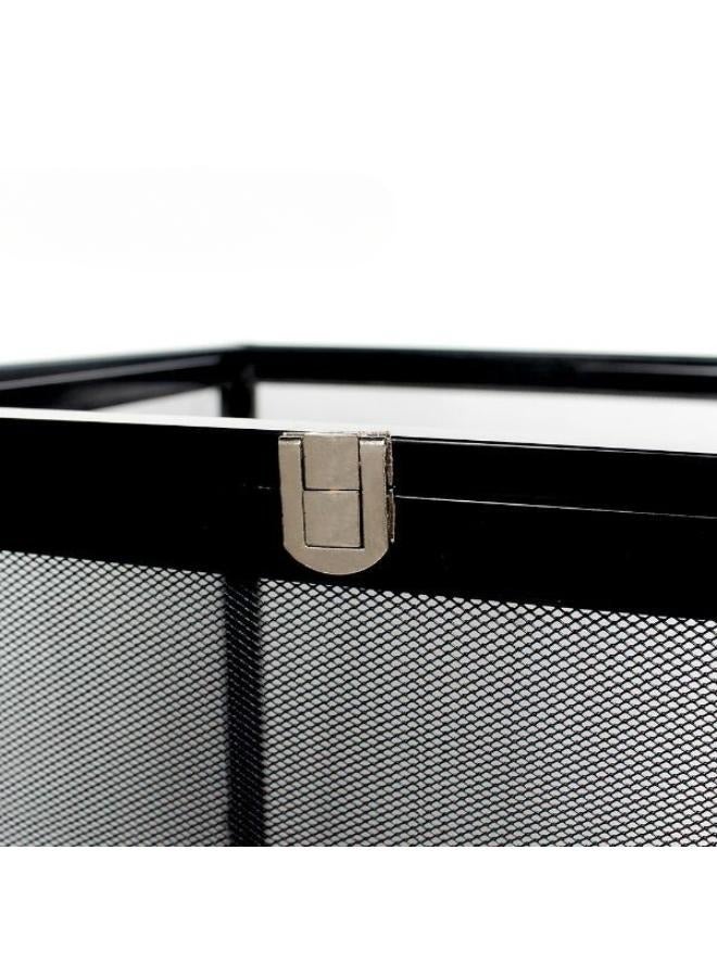 قفص شبكي للزواحف والحرباء مصنوع من سبائك الألومنيوم باللون الأسود/الفضي - 90×45×45 سم - Image 4