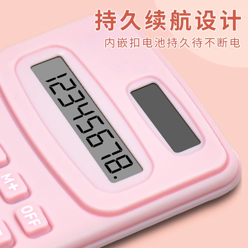 Cute High-Looking Mini Solid Color Calculator K888 Portable Accounting Office Computer - Image 4