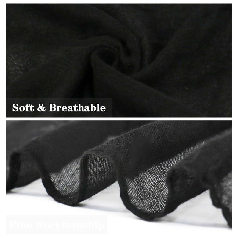 vimate Black Head Scarf for Women-Winter Classic Turban Scarf Lightweight Cotton Scarf for Head Wraps for Black Women (US-Style 15) - Image 3