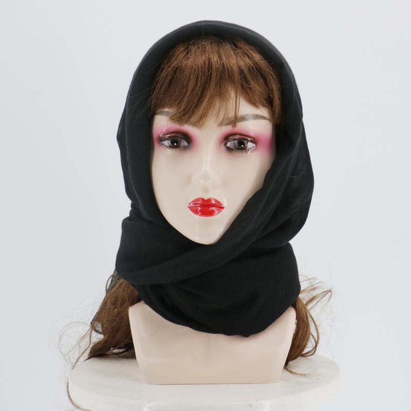 vimate Black Head Scarf for Women-Winter Classic Turban Scarf Lightweight Cotton Scarf for Head Wraps for Black Women (US-Style 15) - Image 4