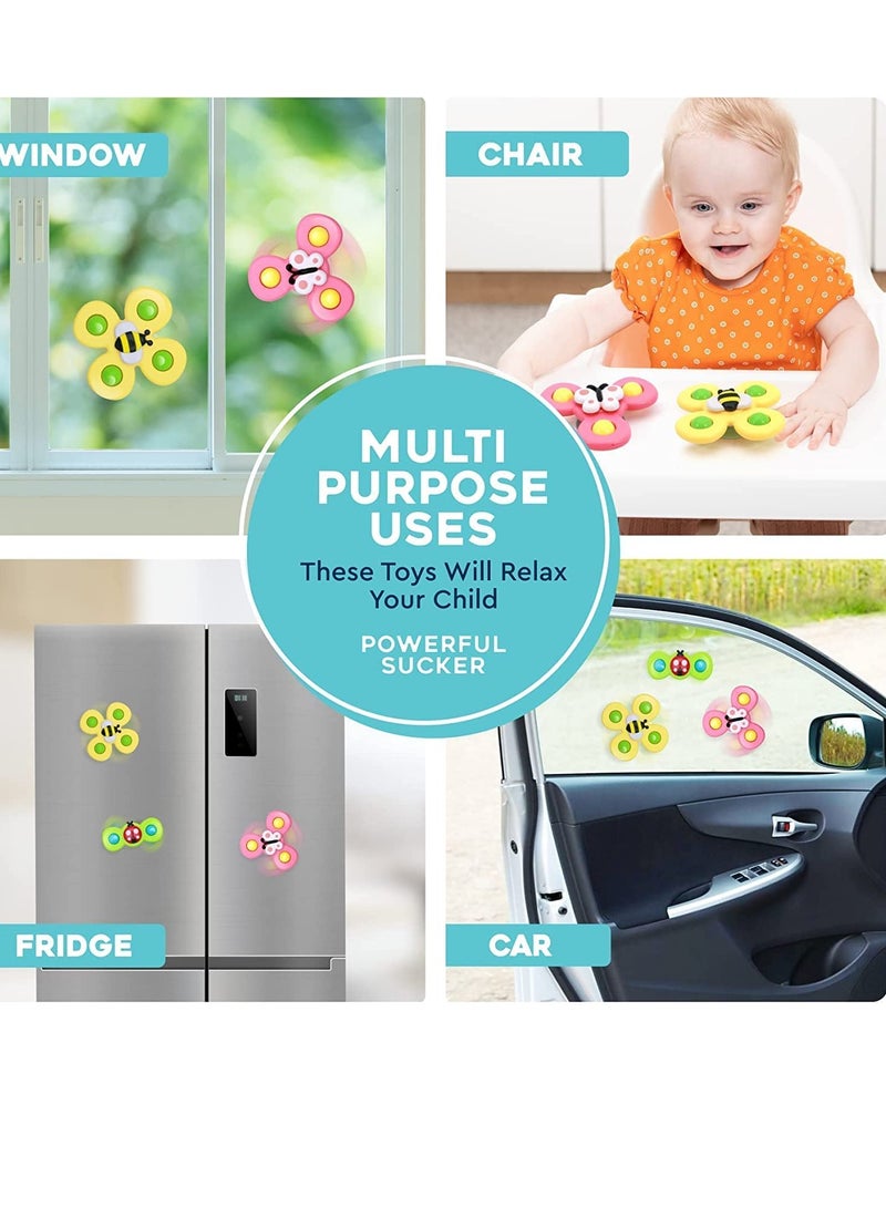 SYOSI لعبة حوض استحمام للأطفال مع رأس دش و 3 ألعاب دوارة ذات شفط - مرش قابل للتعديل بزاوية 360 درجة - رأس دش جميل - لعبة استحمام للأطفال - لعبة حوض استحمام لرش الماء - مثالي للأطفال الرضع ومرحلة ما قبل المدرسة - Image 5