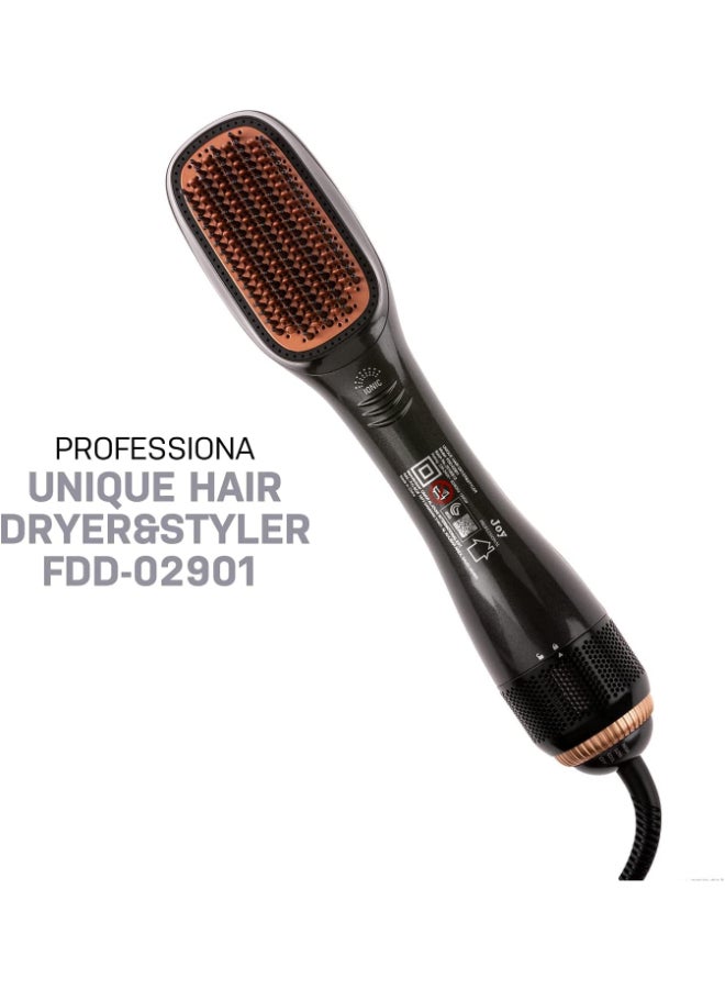 JOY Ceramic Dryer And Styler 2 In 1 Black/Beige - Image 2