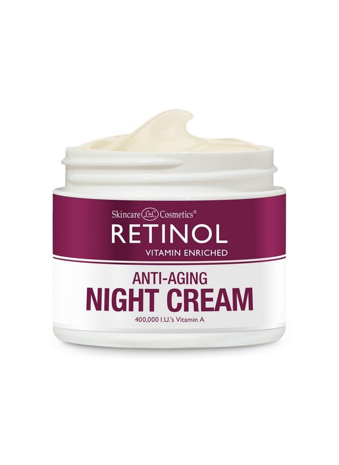 RETINOL - Skincare Ldel Cosmetics Night Cream Vitamins A + C + E Works While You Sleep To Reduce Fine Lines And Other Signs Of Aging 1.7 Oz. - Image 1