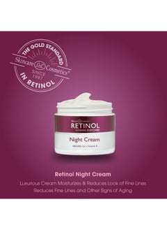 RETINOL Skincare Ldel Cosmetics Night Cream Vitamins A + C + E Works While You Sleep To Reduce Fine Lines And Other Signs Of Aging 1.7 Oz.  - Image 3