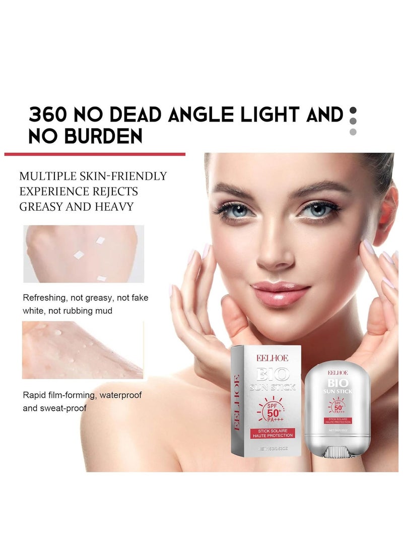 EELHOE Bio Sun Stick,Face and Body Professional Sunscreen Stick,Enriched with Vitamin C Strong Sunscreen Keep Skin Moisture,Reduce Redness Sun Spots,Protection Repair of the Skin Suitable for all Types - Image 4