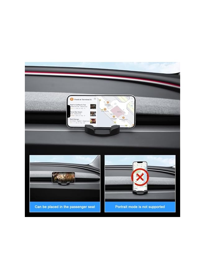 S-TOP Car Phone Mount Holder, Silicone Phone Bracket, Compatible with 2025 Y and 2024 2025 3, No Scratch Easy Install Accessories - Image 2