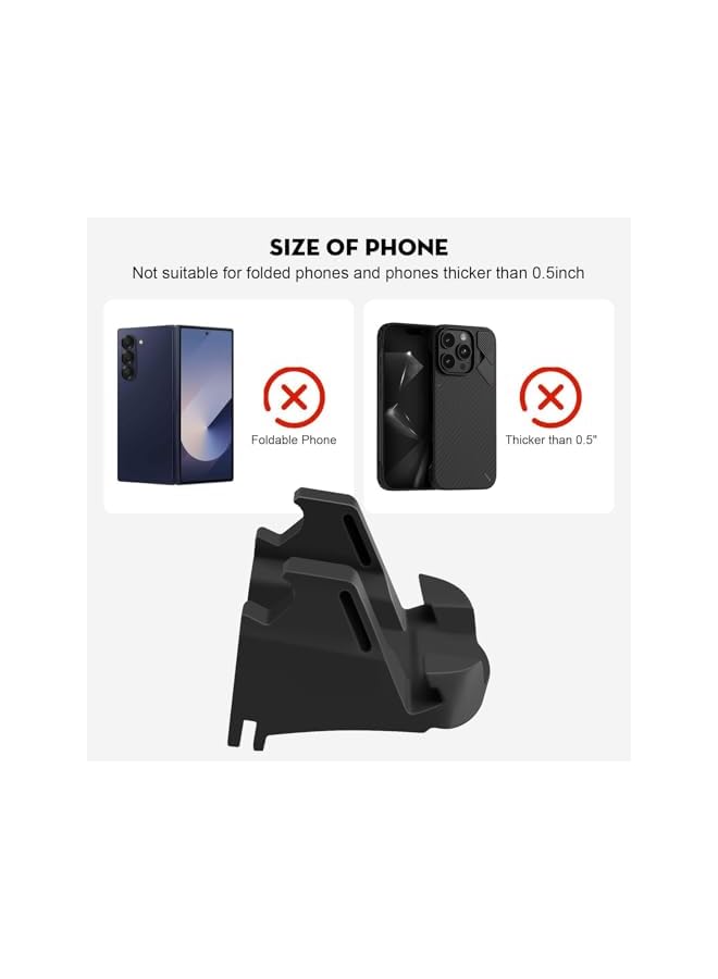 S-TOP Car Phone Mount Holder, Silicone Phone Bracket, Compatible with 2025 Y and 2024 2025 3, No Scratch Easy Install Accessories - Image 3