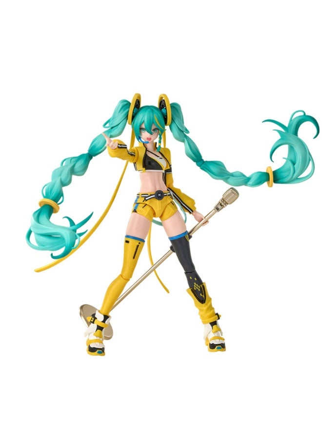 Blokees Hatsune Miku Model Kit | Vivid Echoes 007 Fantastics Series | Buildable Articulated Anime Girl Figure with Guitar & Mic | Snap Fit Collectible for Ages 14+ - Image 2