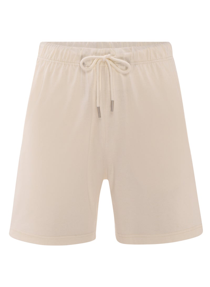 WISHWIND Unisex Casual Drawstring Comfort Lounge Shorts - Beige - Image 2