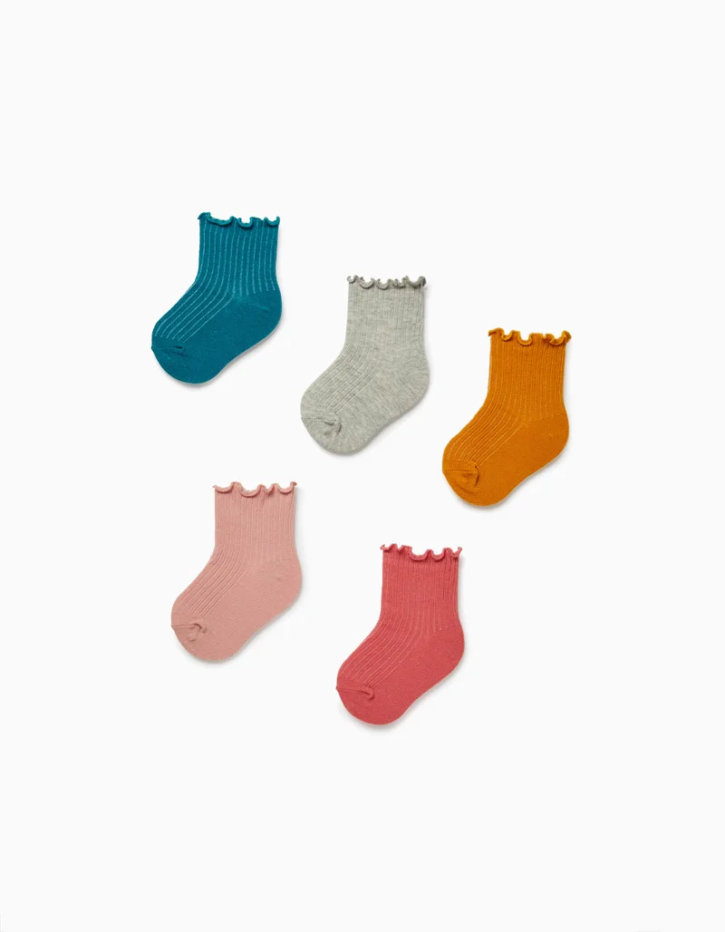 زيبي 5-Pack Socks for Boys, Black/Grey