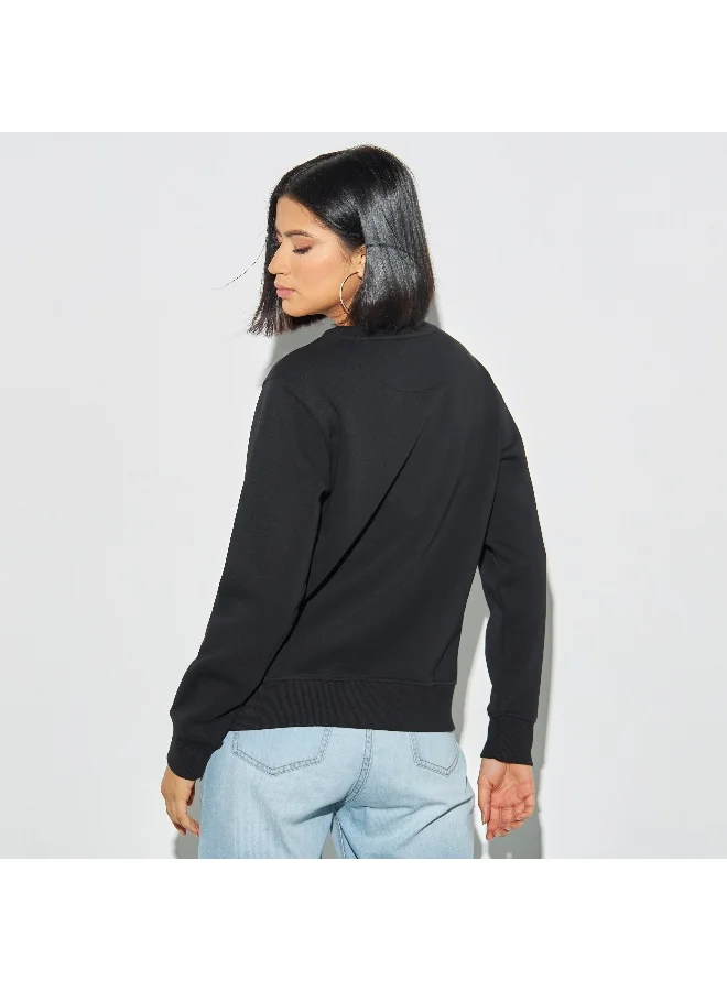 Lee Cooper Lee Cooper Logo Detail Sweatshirt with Long Sleeves