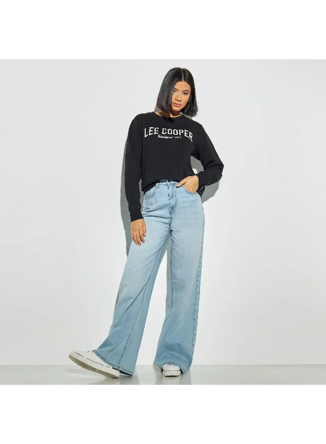 Lee Cooper Lee Cooper Logo Detail Sweatshirt with Long Sleeves