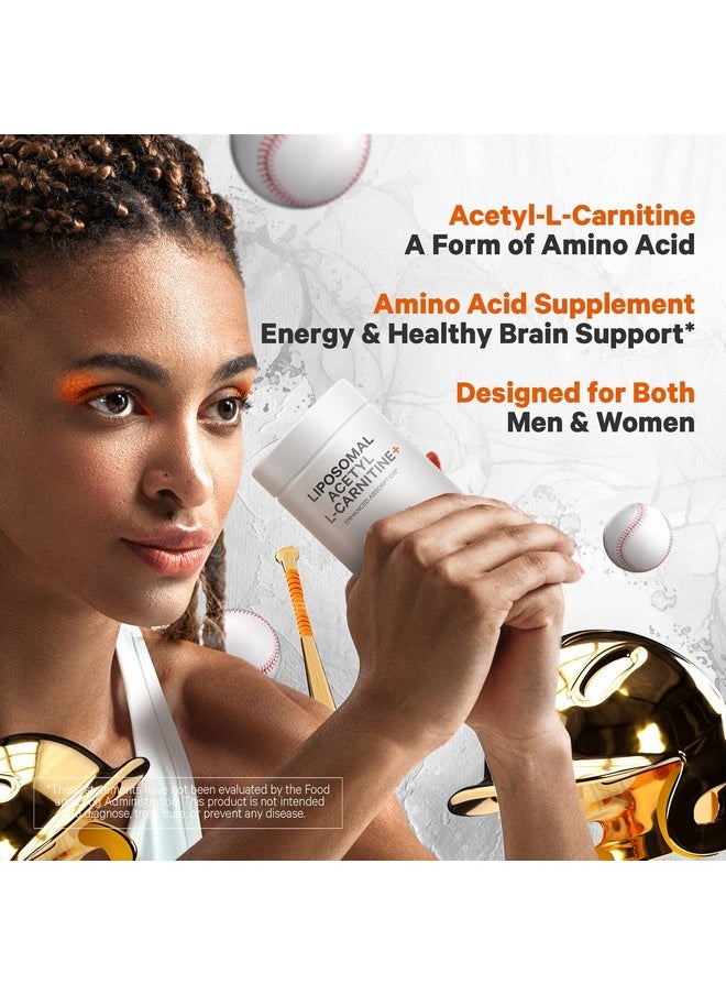 Codeage Codeage Liposomal Acetyl-L-Carnitine+ Supplement - 500 mg Acetyl-L-Carnitine per Serving - 3-Month Supply, Liposomal Delivery - Alcar Supplement - L-Carnitine - Non-GMO, Gluten-Free, 90 Capsules  - Image 4