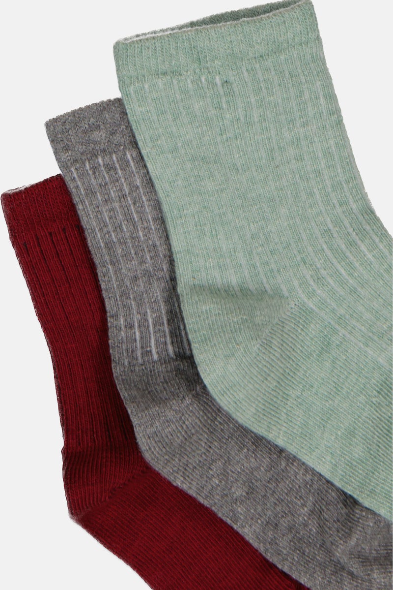 RBX Kids Boy 3 Pairs Textured Crew Socks, Multicolor  - Image 2
