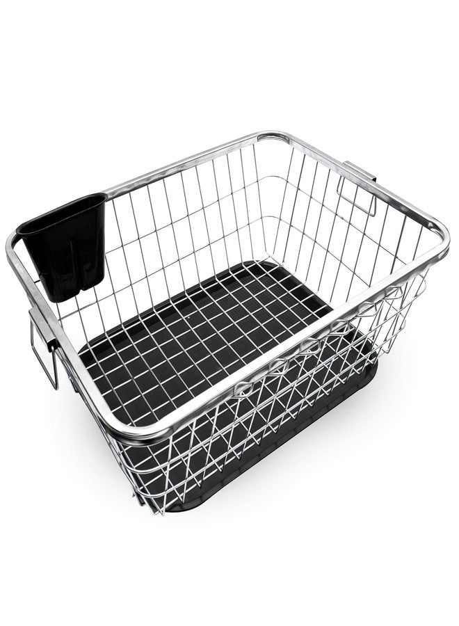 Rellon Stainless Steel Utensils Basket Drainer & Dish Drainer Basket for Kitchen/Utensil Stand for Kitchen/Dish Drying Rack with Drainer/Dish Rack (Big) - Image 1