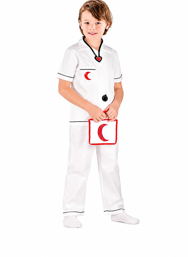 Toy Land Kids Doctor Costume Set with Stethoscope and Medical Bag – Role Play Fancy Dress Outfit for Boys of age 4 to 5 years - Image 2