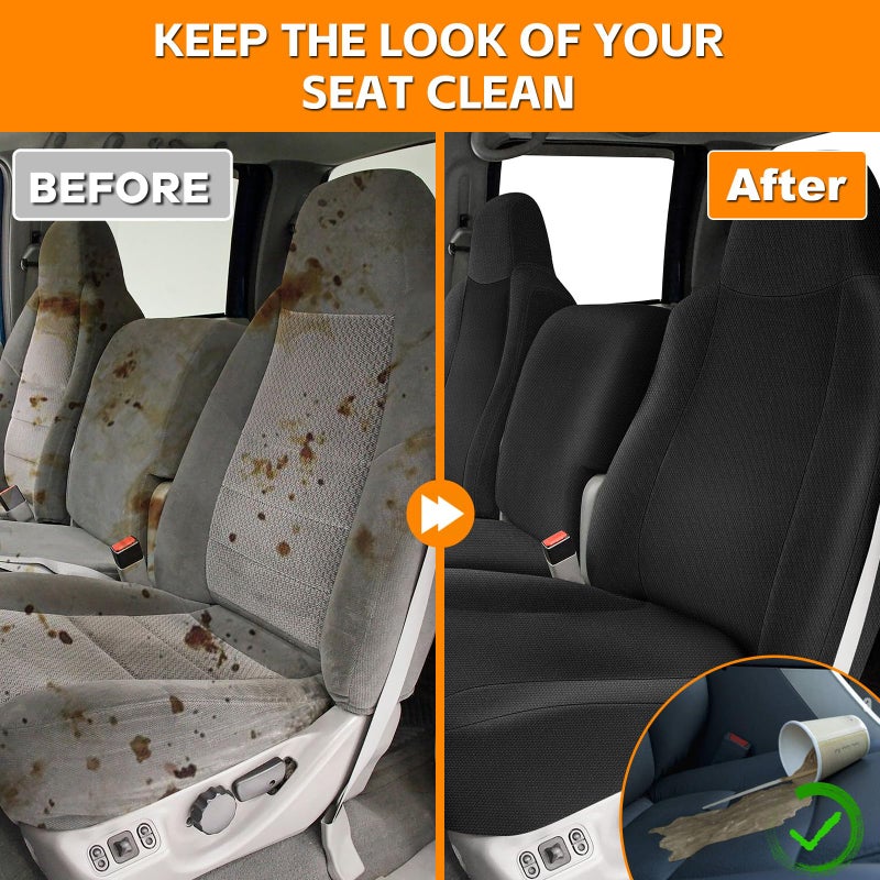 Kistrba Truck Seat Cover Compatible with 2002-2010 Ford F250-F550 Super Duty Front 40/20/40 Split Bench Seat with Molded Headrest, Heavy Duty Knitted Sponge Fabric - Image 5