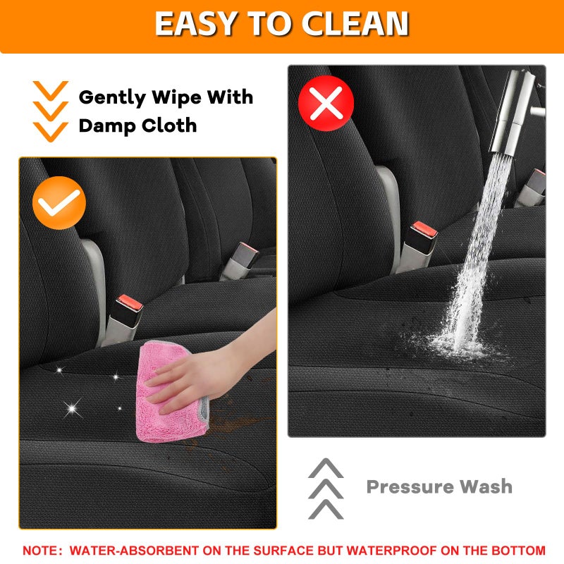 Kistrba Truck Seat Cover Compatible with 2002-2010 Ford F250-F550 Super Duty Front 40/20/40 Split Bench Seat with Molded Headrest, Heavy Duty Knitted Sponge Fabric - Image 3