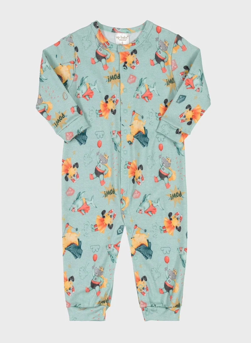 Up Baby Infant Super Heros Print Jumpsuit